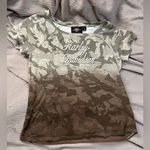 Harley Davidson NWOT camo top